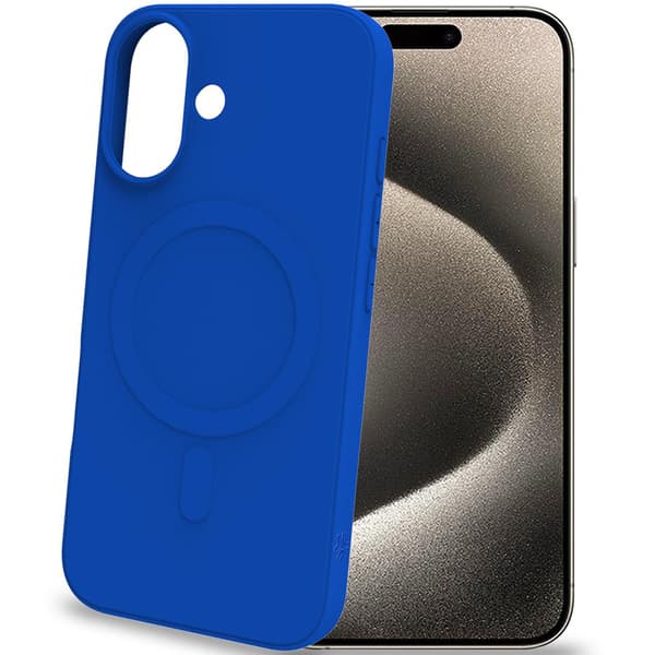 Cromomag Magnetic Soft gummideksel MagSafe iPhone 16 Blå