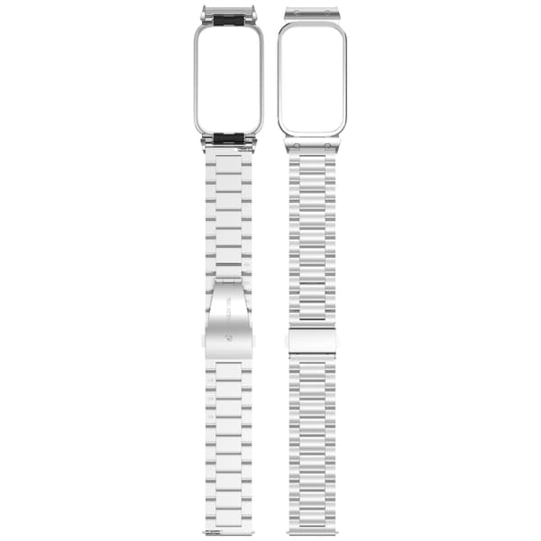 Urrem i rustfrit stål til Xiaomi Band 9 Active & Redmi Band 3 Silver