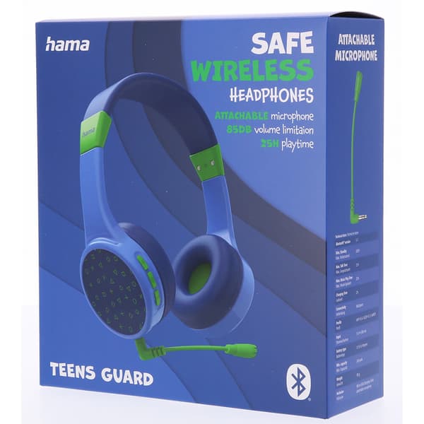 Headphone Teens Guard On-Ear Wireless 85dB Blue