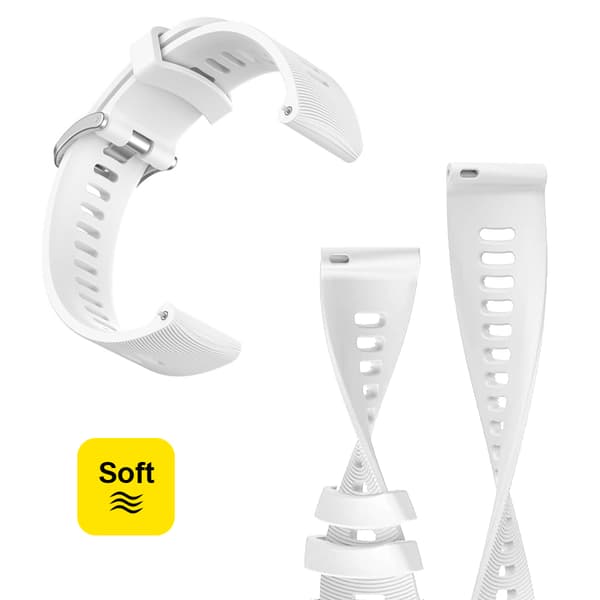 Urrem til Garmin Forerunner 245 Silikone White Garmin Forerunner 245 20 mm
