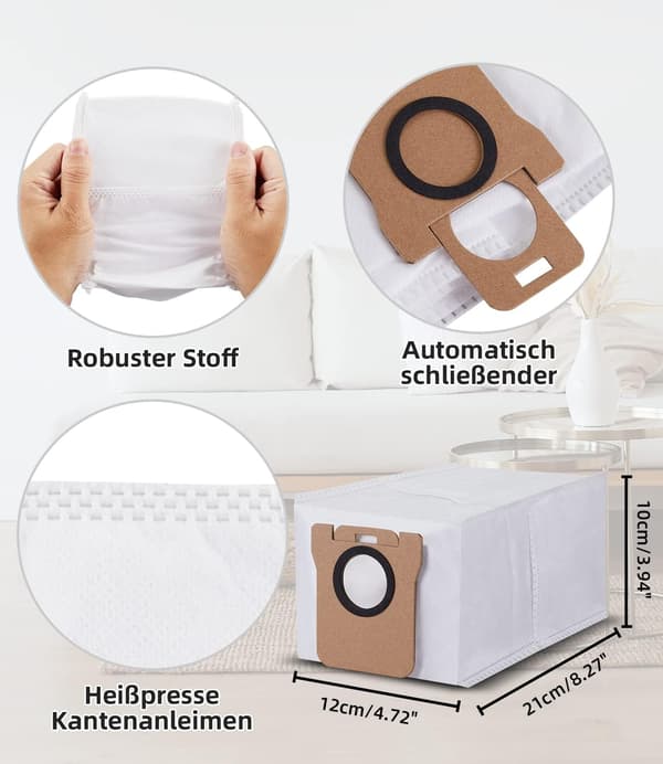 Vaihdepölypussit Xiaomi/Dreame Robot -pölynimuriin