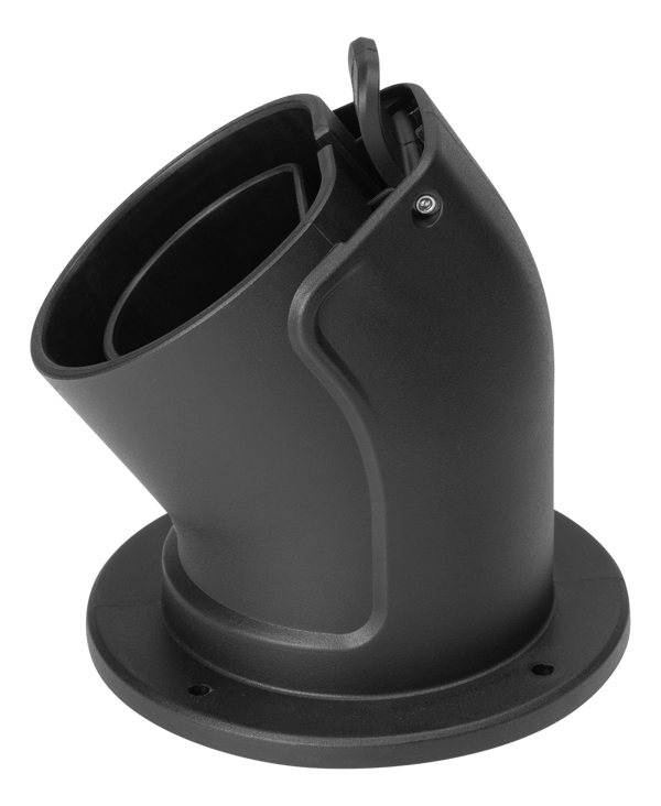 E-Charge, holder for type 2 connector, angled