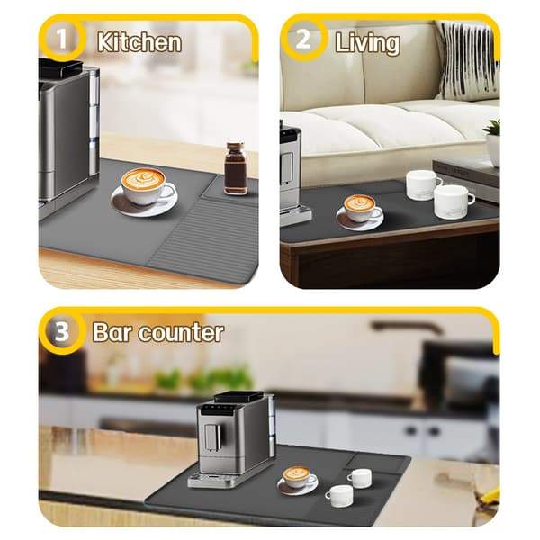Silikonmatta för Kaffemaskin Black