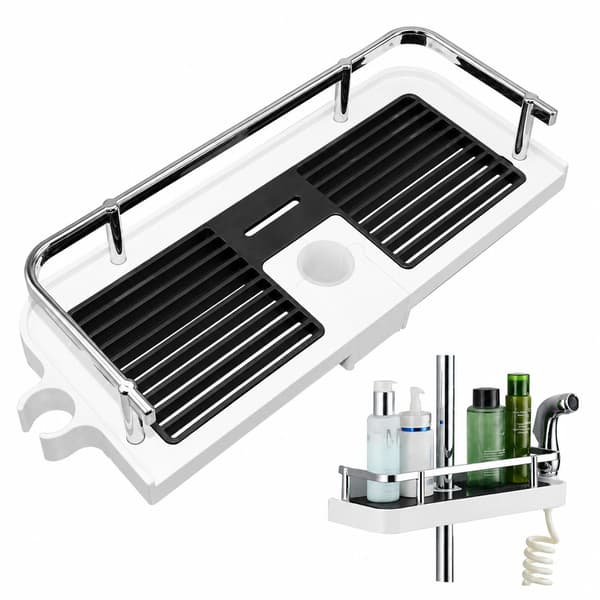Brusehylde ABS 32x12 cm Sort/Hvid
