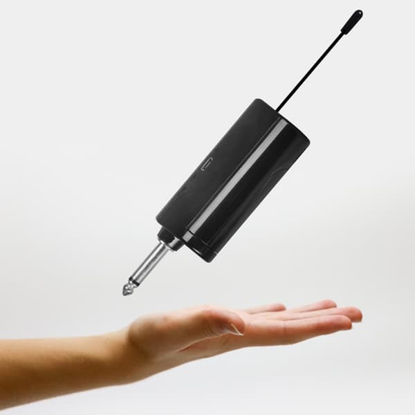 2 trådløse mikrofoner Bluetooth Reverb med Android-portkabel Black