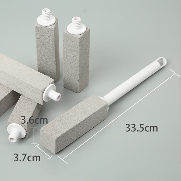 Toalettbørste med pimpstein - 3 stk Grey