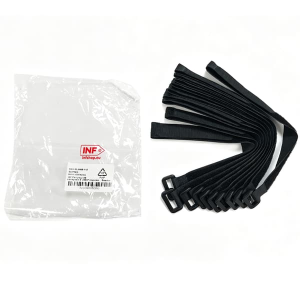Sort velcro, 10-pak L
