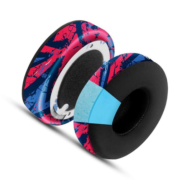 Utskiftbare øreputer for Beats Studio3/2 hodetelefoner Red+Blue