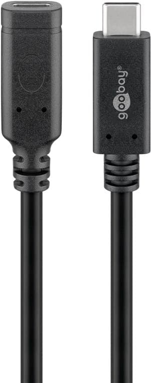 USB-C™ forlengelse USB 3.2 generasjon 2, 1 m, svart
