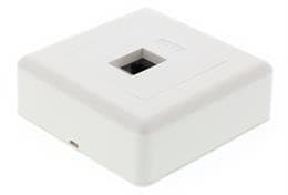 Wall socket, surface-mounted UTP 1xRJ45, Cat6, white