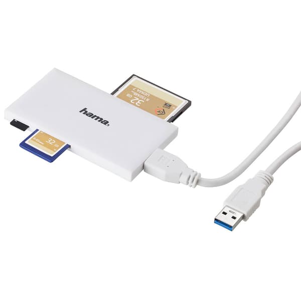 Kortläsare USB 3.0 Multi SD/Micro/CF/MS Vit