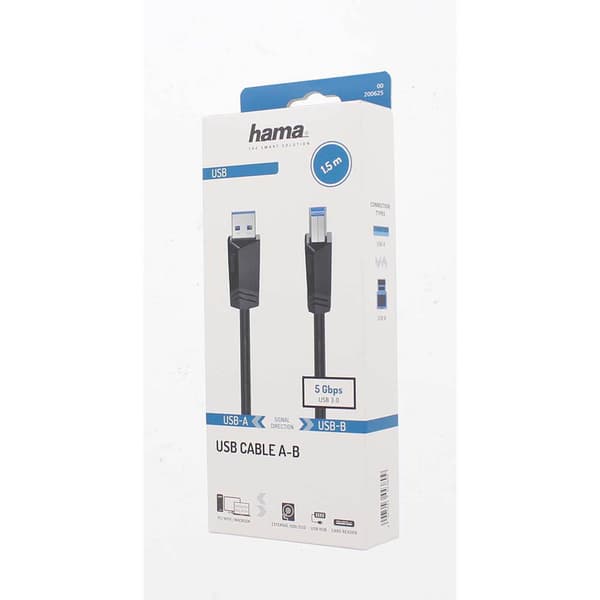 Kabel USB 3.0 5 Gbit/s 1.5m Svart