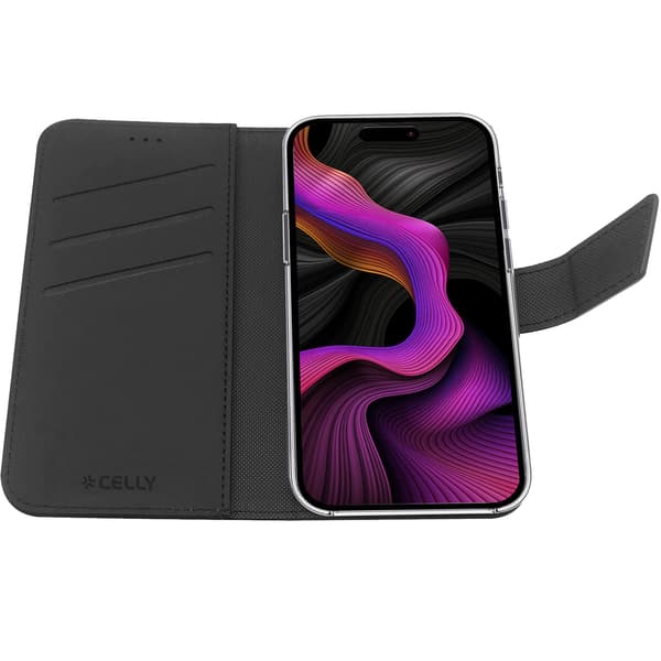 Wally Wallet Case iPhone 15 Plus Sort