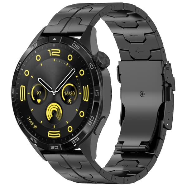 Titanium urrem til 22 mm Smartwatch Black Security Clasp
