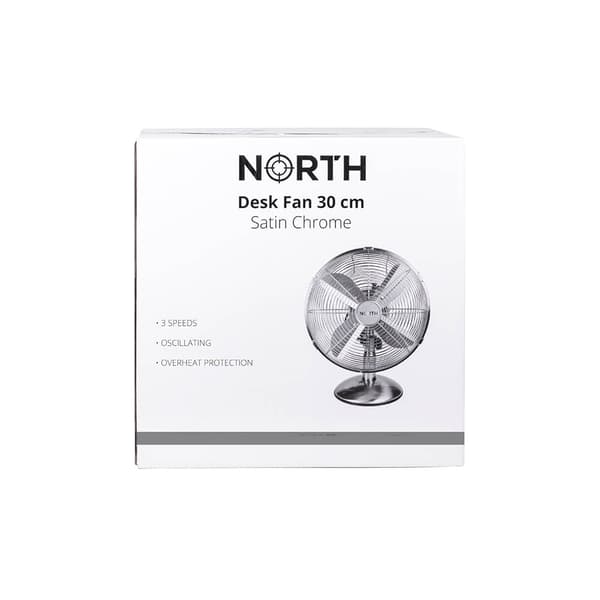 Bordventilator 30cm Satin Krom