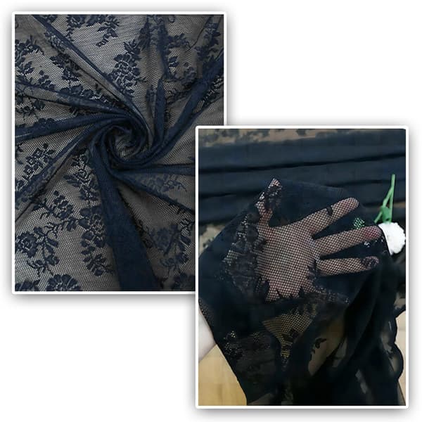 Sorte blondegardiner 2 stk Black 100 x 200 cm