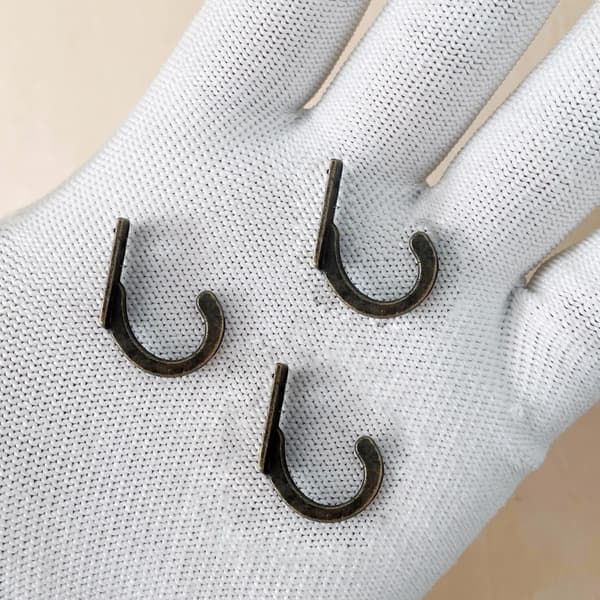 Väggkrokar med Skruvar, 10-pack Black