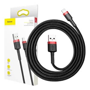 Baseus Cafule USB Lightning -kaapeli 1,5A 2m (musta+punainen)