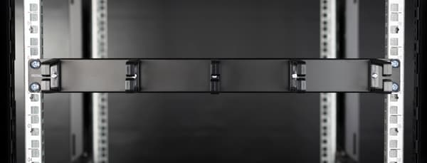 19" cable panel 1U, 5 brackets, black