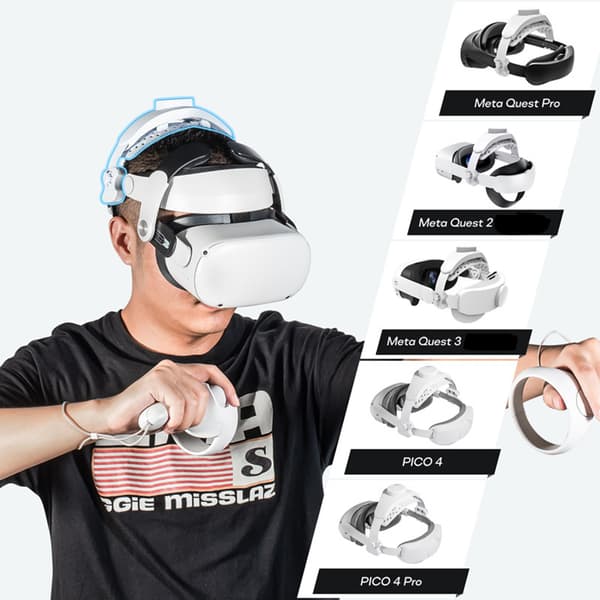 Justerbar huvudrem för VR-headset White
