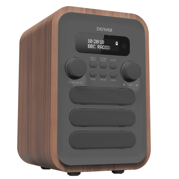 Radio FM DAB+ Bluetooth DAB-48GR Trä/Grafitgrå