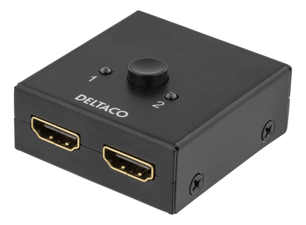 Bidirectional HDMI switch, 1-2 or 2-1, manual, black