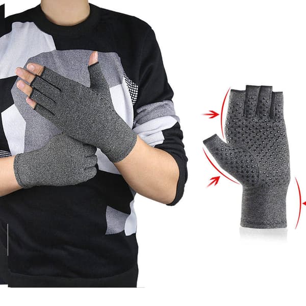 Kompressionshandsker Halvfinger 1 Par Grey S