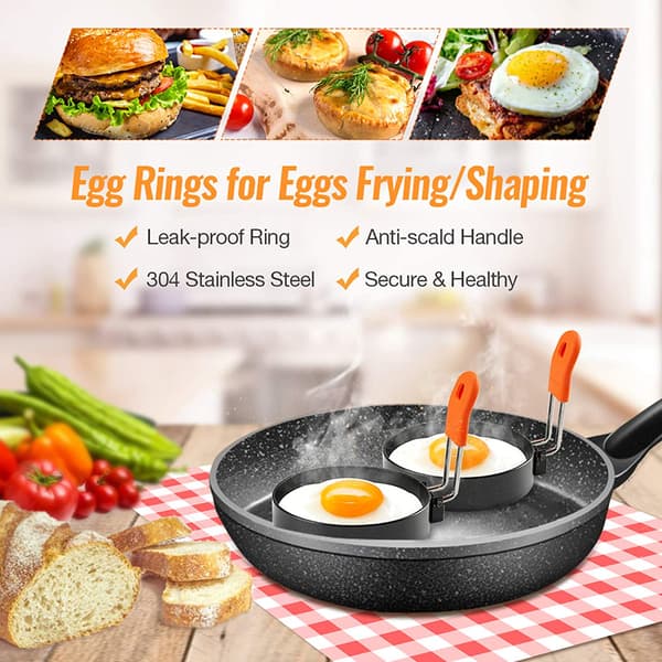Ægge-ring & Omelet form 4-pak Rustfrit stål / Silikone