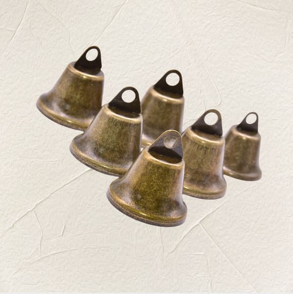 10-pak antikke bronzeklokker mod tab 38 mm