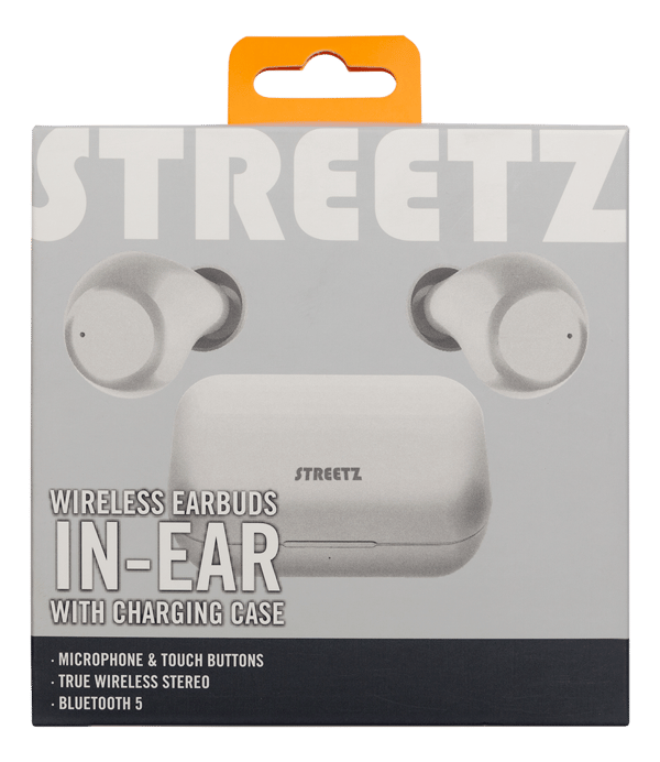 T210 TWS in-ear earbuds with charging case, TWS, white