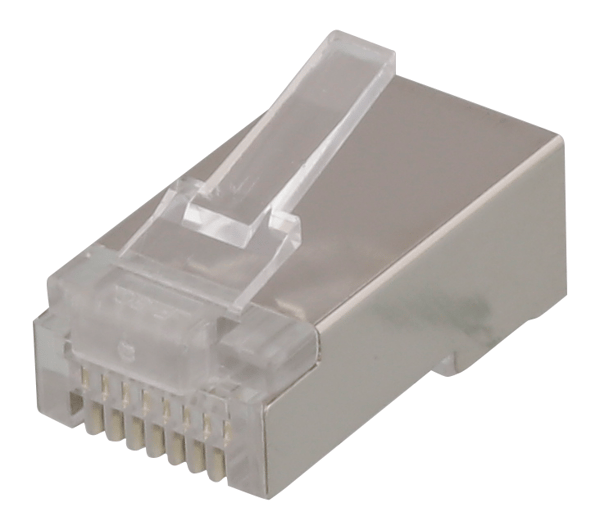 RJ45 connector for patch cable, Cat5e, shielded, 20pcs