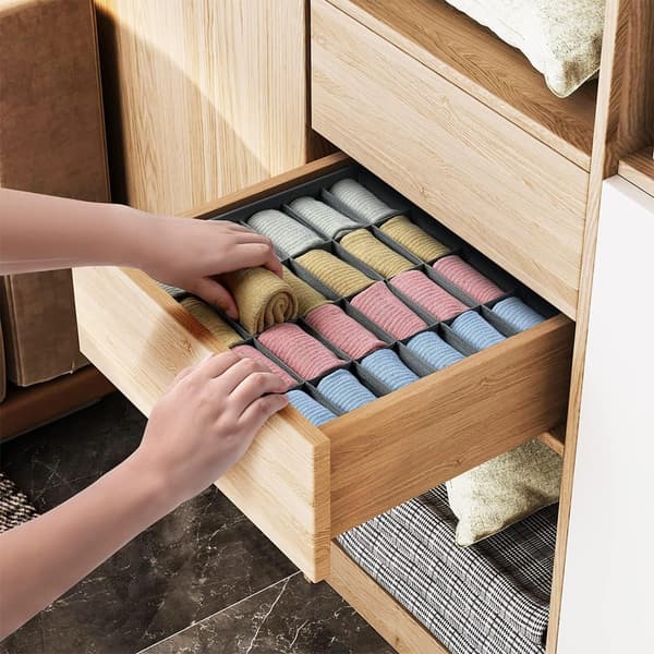 2-pack Separerad Förvaringslåda - Byxor, Strumpor & Underkläder Organizer