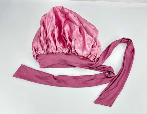 Satin Bonnet Sleep Cap - Komfortabelt hårbånd til søvn