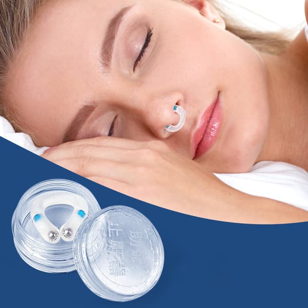 Effektiv Silikon Magnetisk Anti Snarknings Näsclips (2-pack)