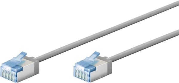 Ultraflexibel patchkabel CAT 6A, slim, U/FTP, grå