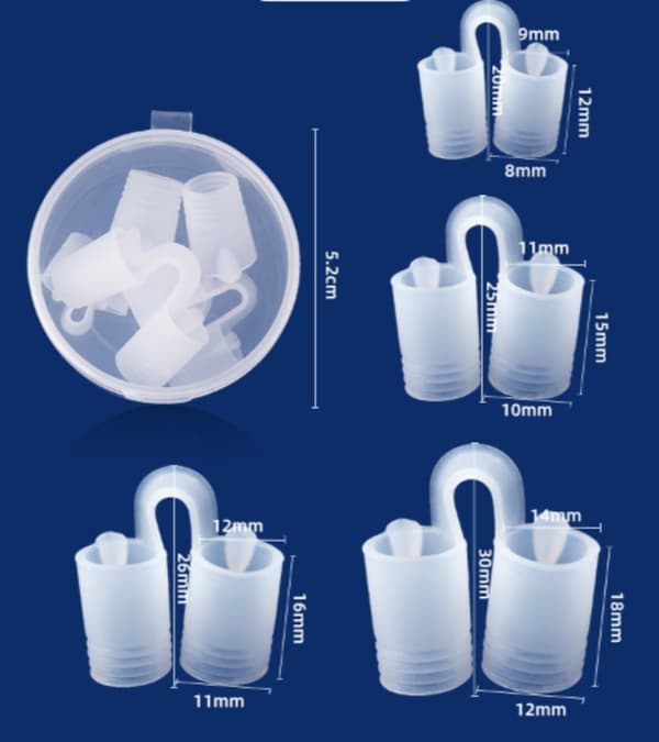 Kuorsauksen estolaitteet 4 kpl Transparent