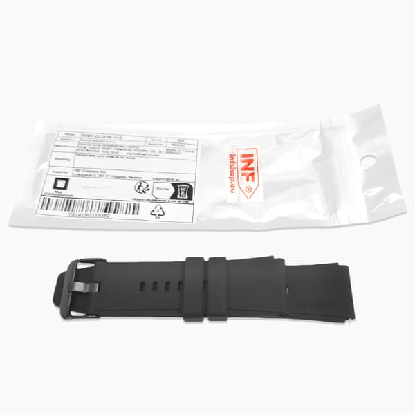 22 mm universaali hihna kellolle Black
