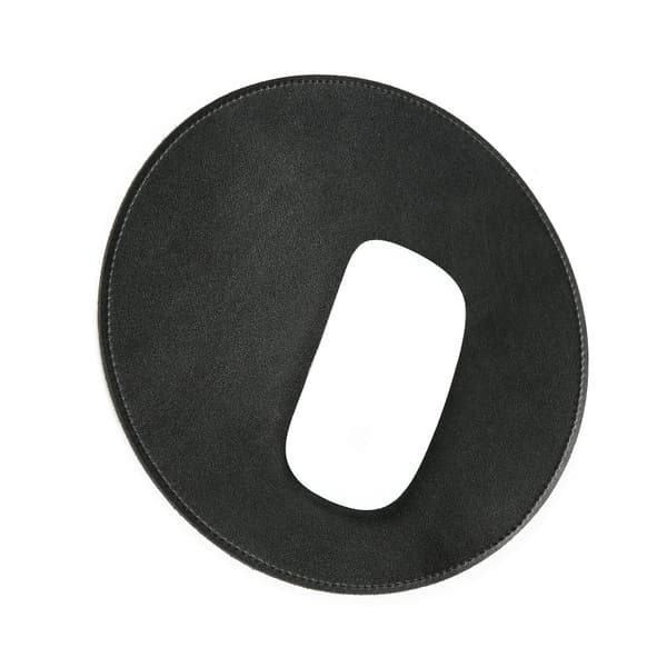 Rund musematte i mikrofiber Black