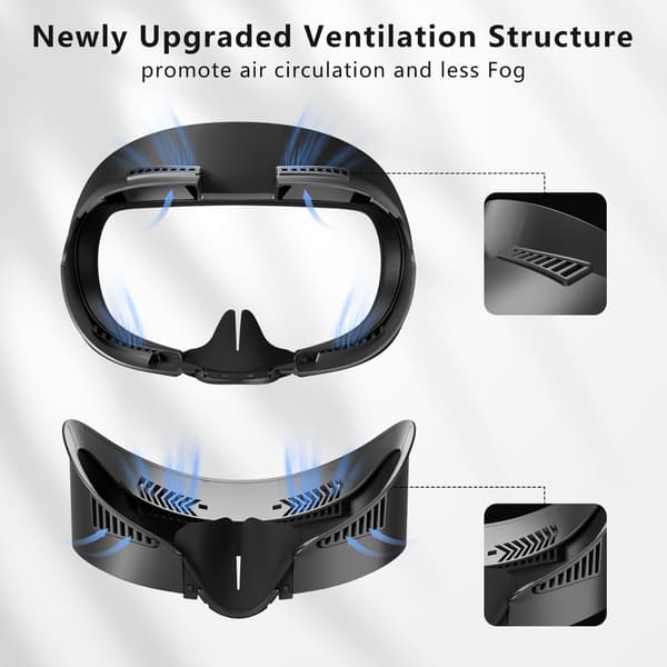 Udskiftningsansigtsskærm til Meta Quest 3 - Sort