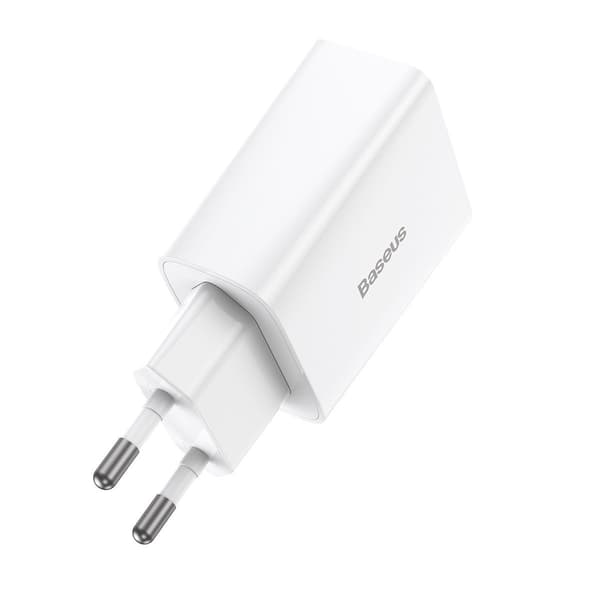 Baseus Speed Mini hurtiglader, USB-C, PD, 3A, 20W (hvit)