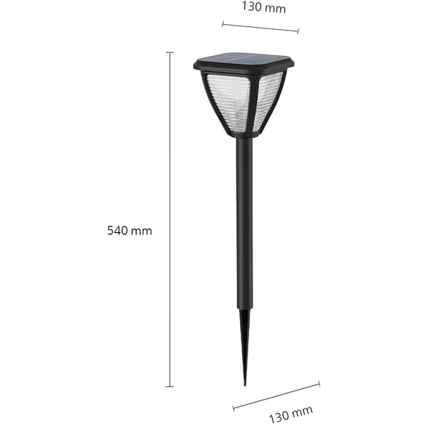 Vapora Havelampe Solcelle LED 200lm Sort