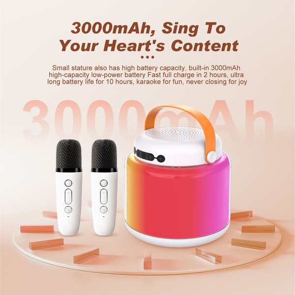 Y8 Dual Microphone Karaoke Machine with Bluetooth Speaker