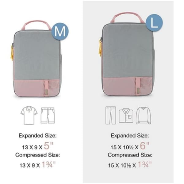 Set med 2 packkuber för reseorganisation Pink