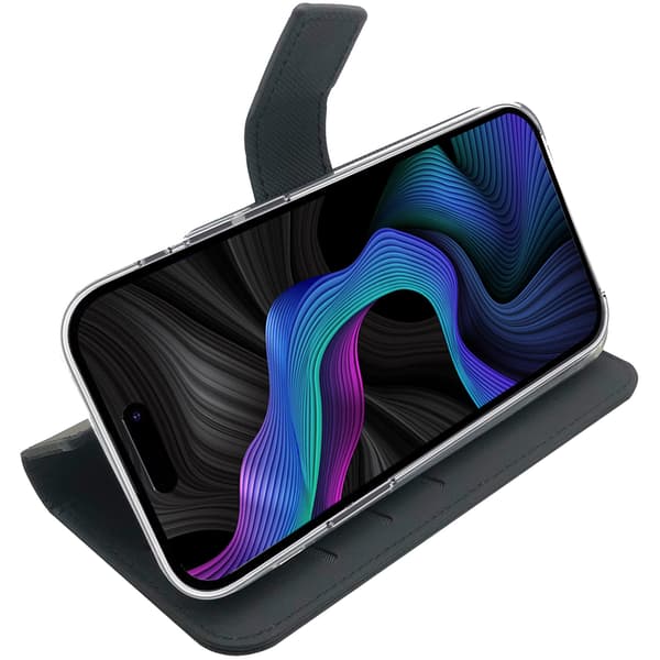 Wally Wallet Case iPhone 15 Black