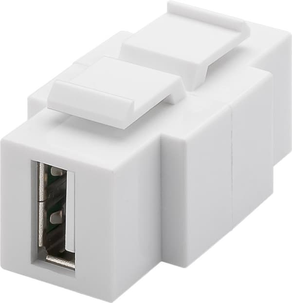 Keystone-modul, USB, kan monteras i båda ändar