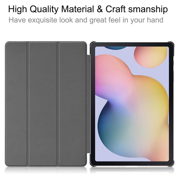 Samsung Galaxy Tab S7 Plus / FE / Lite Tri-fold etui PU læder / PC grå
