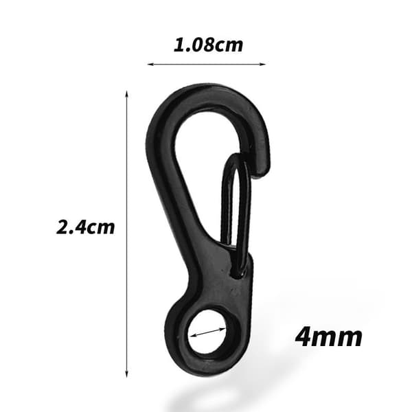 3-Pack Mini Tactical Buckle Nyckelring, Aluminiumlegering Karbinhake