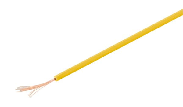 Koppartråd isolerad, 10 m, gul
