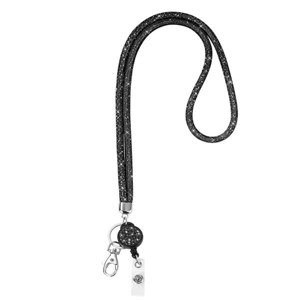 Snøre med ID-kortholder Black