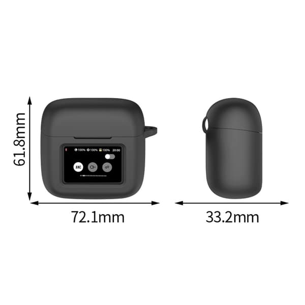 Skyddande silikonfodral för JBL Tour Pro 3 Black